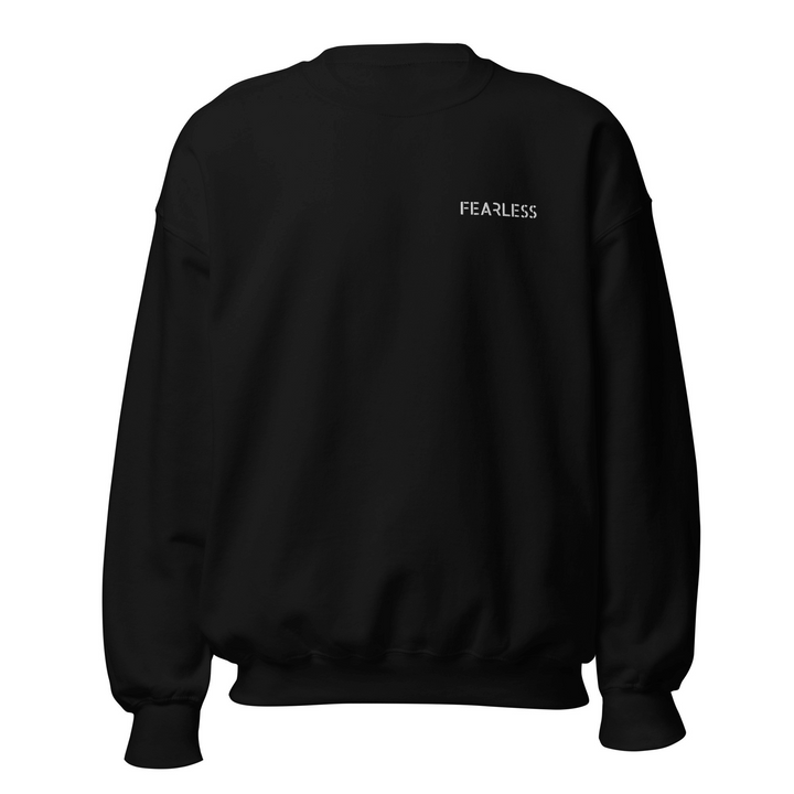 Sweat brodé FEARLESS noir – Confort et confiance au quotidien