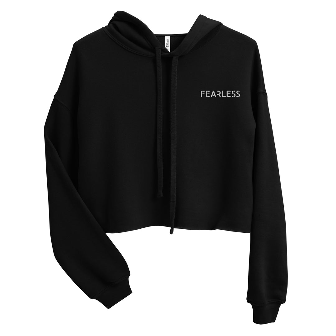 Sweat brodé FEARLESS noir – Rappel de force intérieure