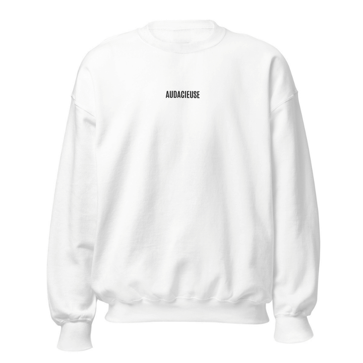 Sweat col rond femme brodé AUDACIEUSE – Affirmation de puissance