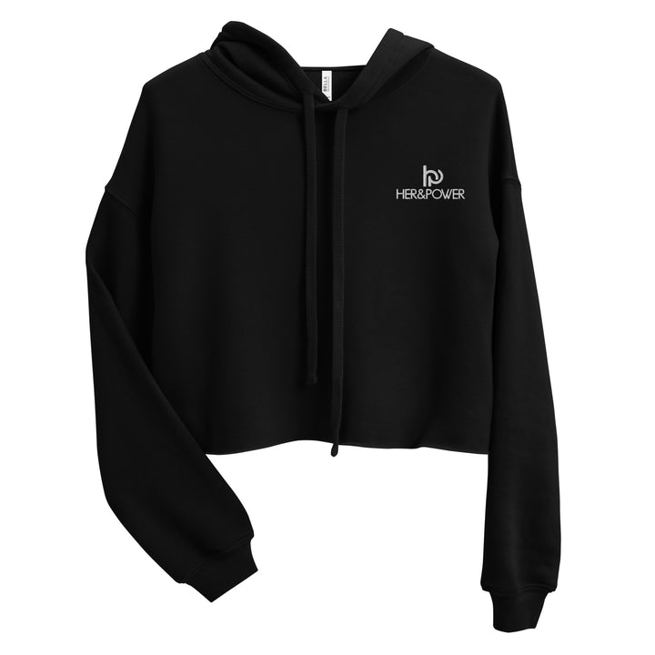 Sweat court noir HER&POWER femme brodé