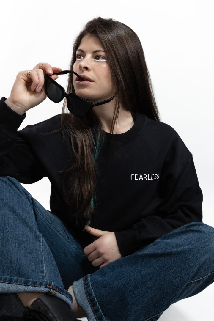 Sweat noir femme FEARLESS – Confort et style au quotidien
