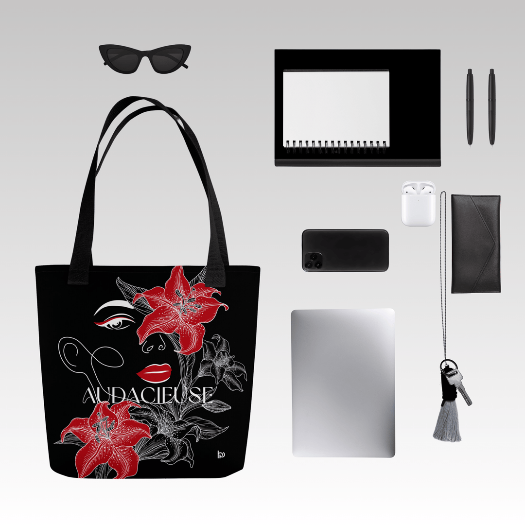 Tote bag AUDACIEUSE pour travail et courses