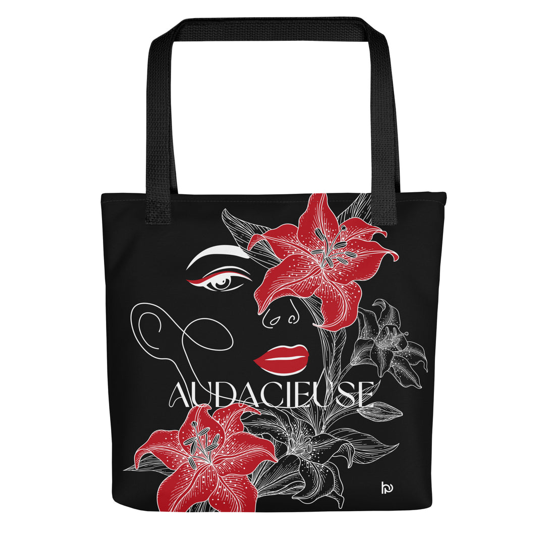 Tote bag noir AUDACIEUSE design puissant