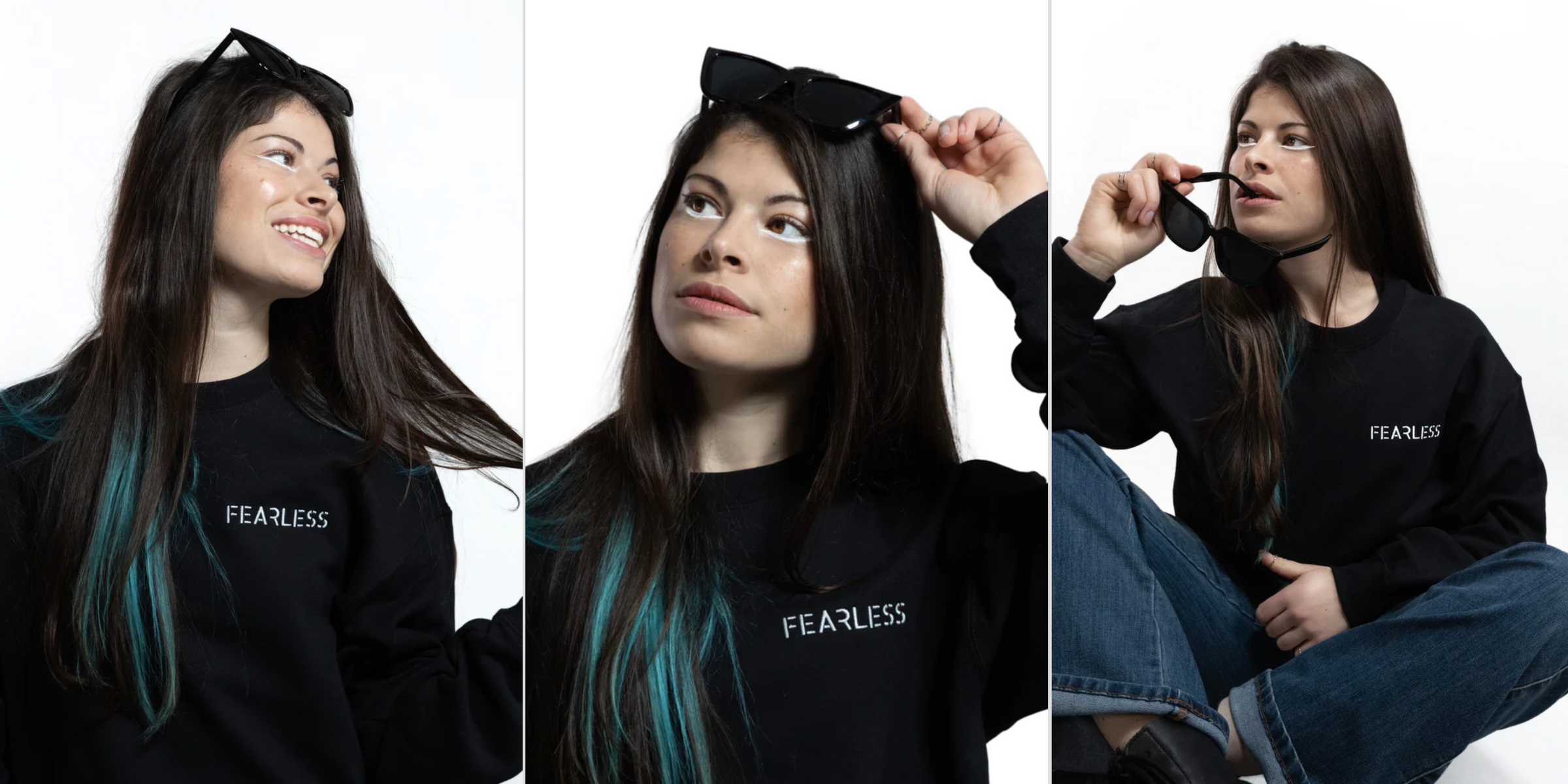 Sweat court noir pour femme HER&POWER